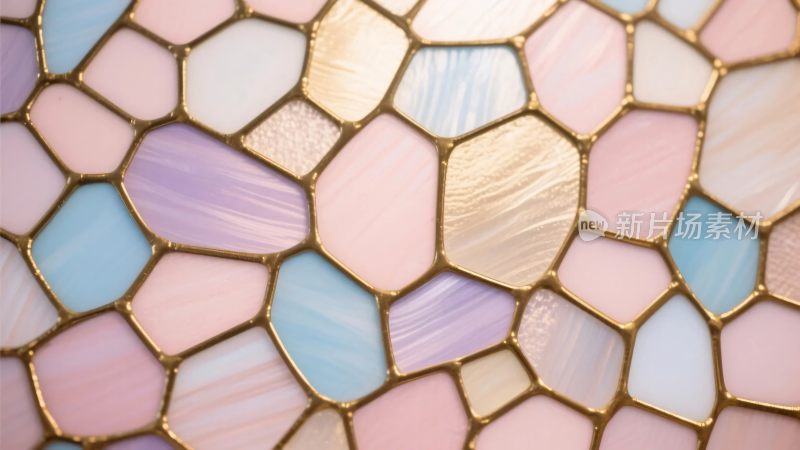 多彩几何玻璃插画