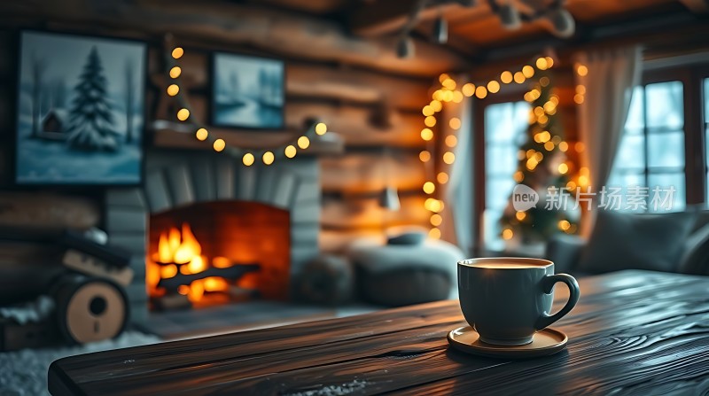 冬日暖炉旁的温馨时刻