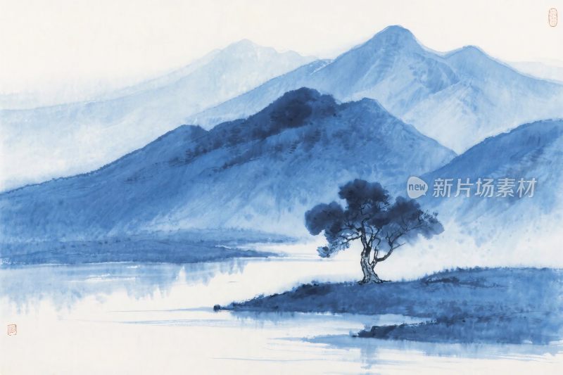 水墨山水风景画