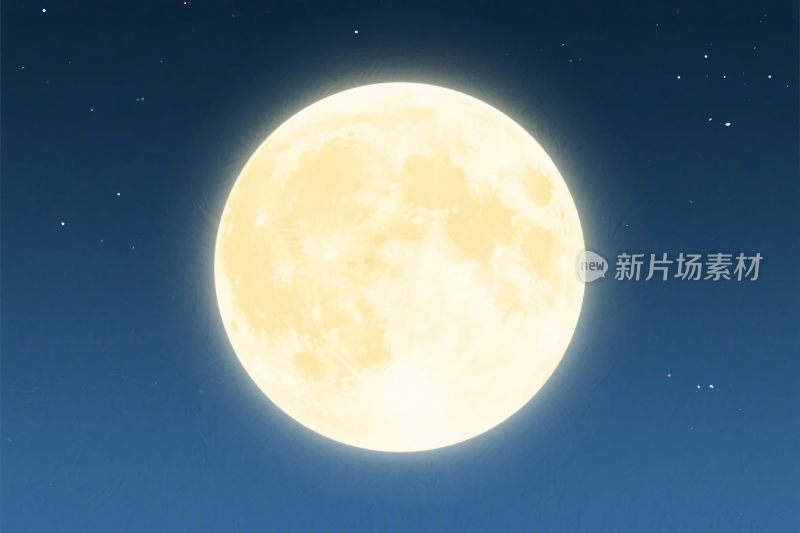 月亮星空插画
