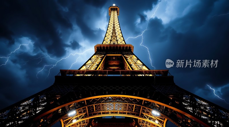 埃菲尔铁塔闪电之夜