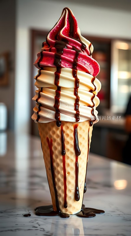 双味冰淇淋大甜筒