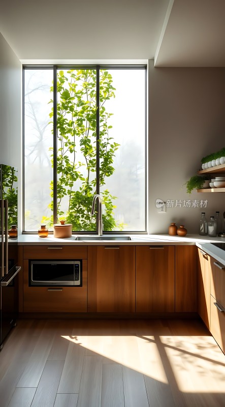 阳光厨房绿意盎然