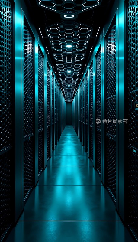 科技感数据中心走廊