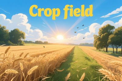 麦田风景插画 麦田风景插画