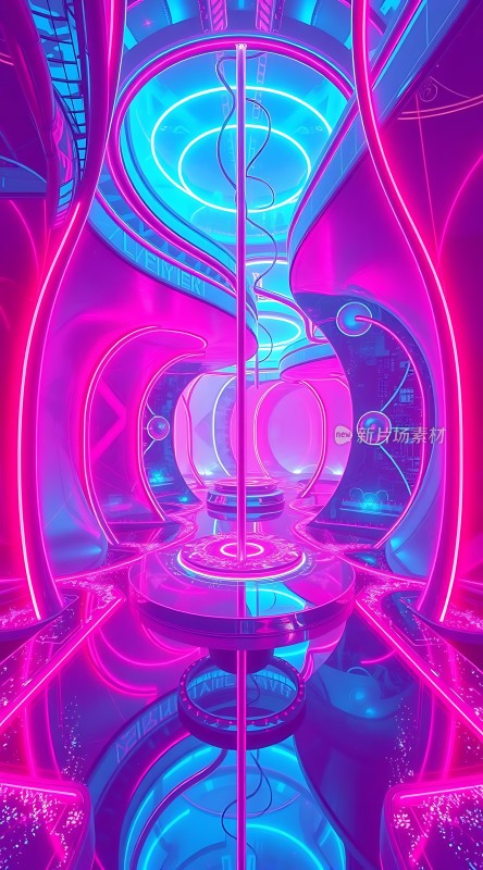 霓虹幻境未来科技空间