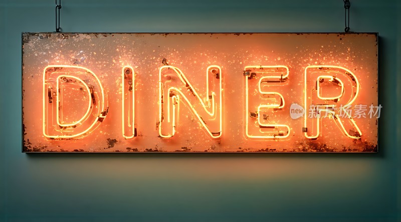 霓虹灯餐厅招牌