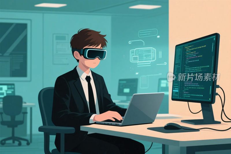 办公室办公插画