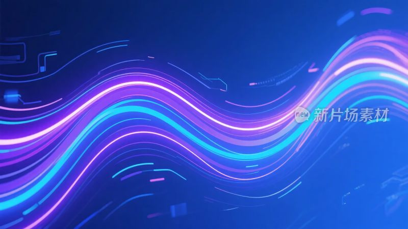 炫彩霓虹波浪背景图