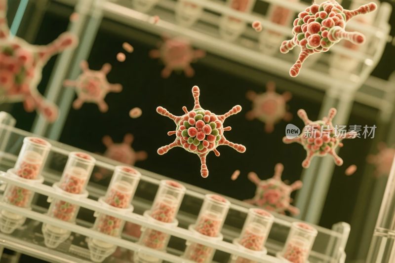 微生物实验室插画