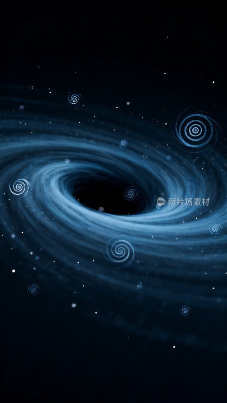 宇宙漩涡星际旋涡中的神秘黑洞