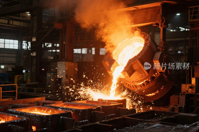 工业熔炉铸造场景