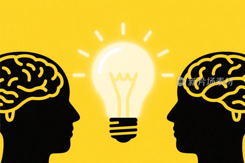 创意灵感碰撞插画