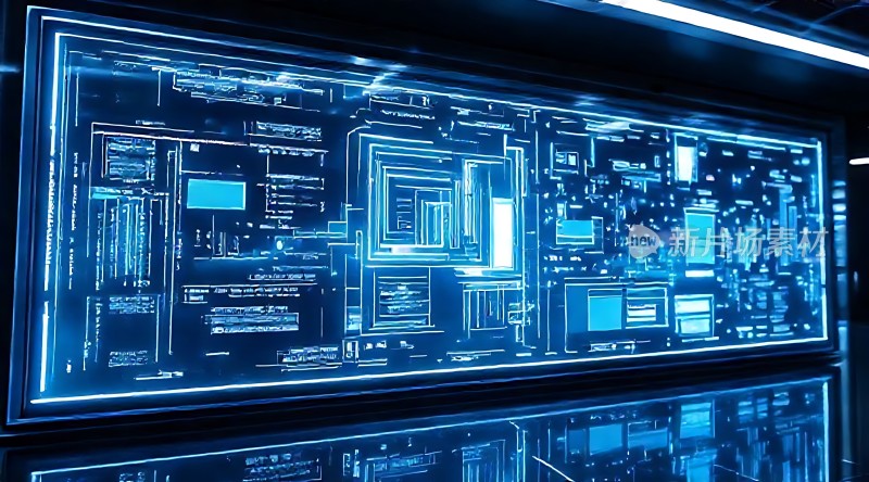 科技未来主义数字矩阵世界