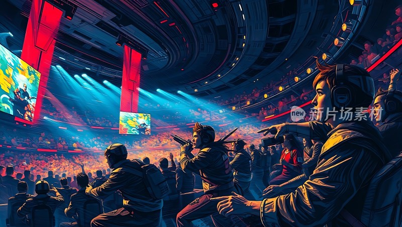 电竞盛宴观众热情高涨选手专注竞技