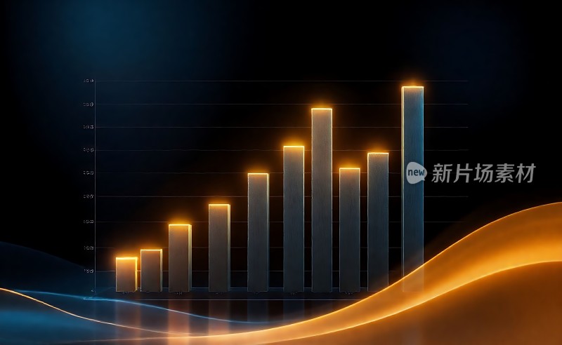 新片场素材数据柱状图展示