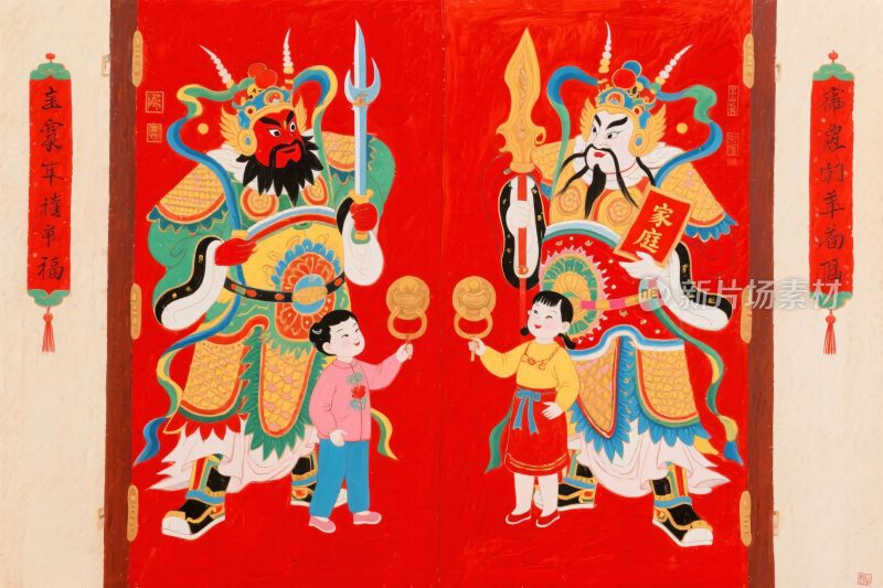 传统年画门神艺术