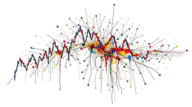 多彩线条交织的艺术图