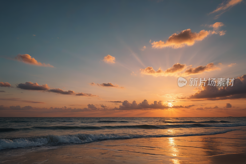 日落时分带着冲浪板在海滩上散步纹理背景