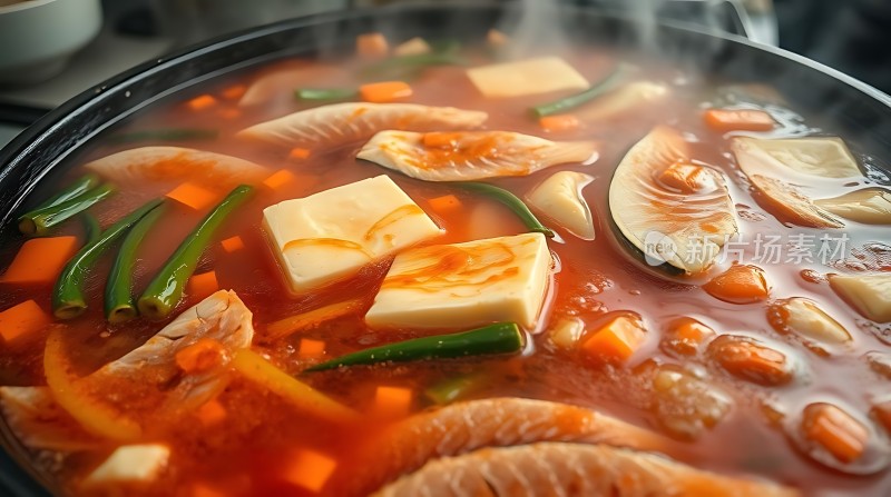 麻辣香锅豆腐蔬菜汤
