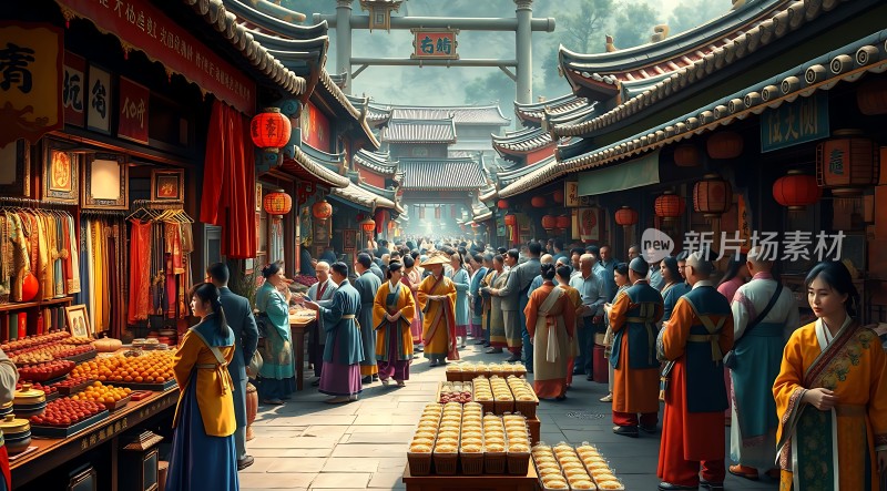 古街繁华市集