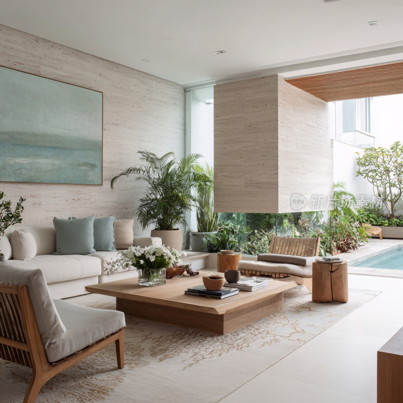 现代风格舒适室内客厅场景