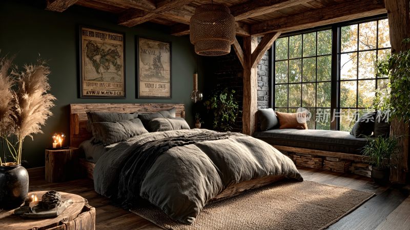 温馨舒适的卧室室内场景