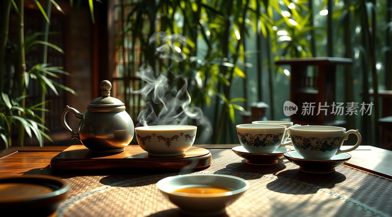 阳光下的茶道时光