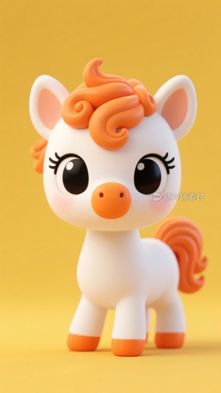 可爱卡通小马玩偶