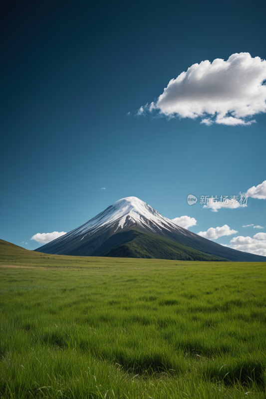 一座大高山清风景摄影图片