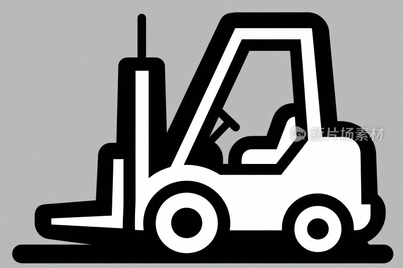 叉车插画图标