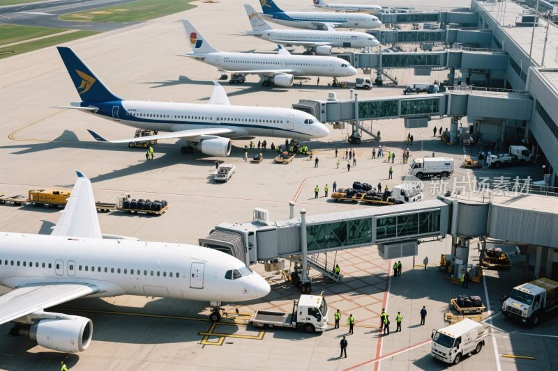 机场停机坪与飞机