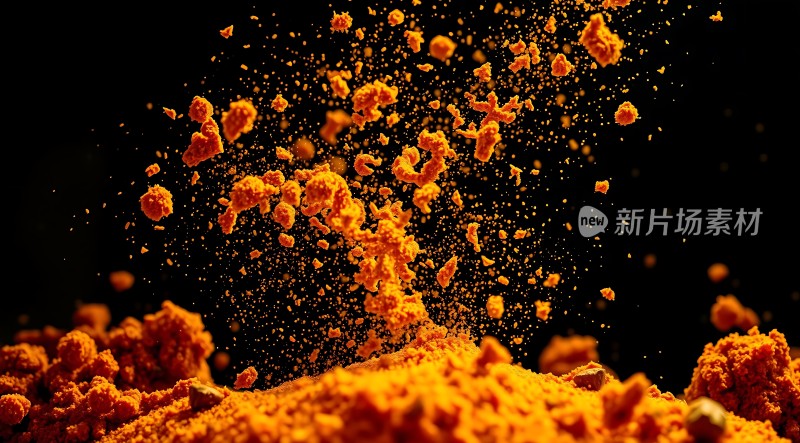爆炸性橙黄颗粒视觉冲击力十足！