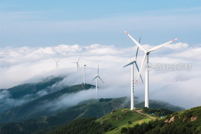 山地风电景观图