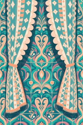 复古花纹窗帘图案 复古花纹窗帘图案