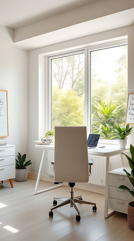 阳光明媚的现代简约办公空间