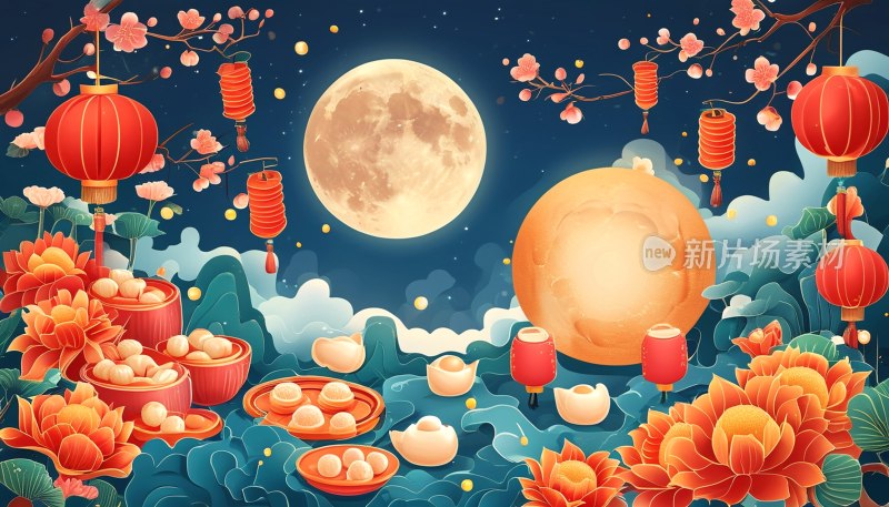 中国风元宵节海报