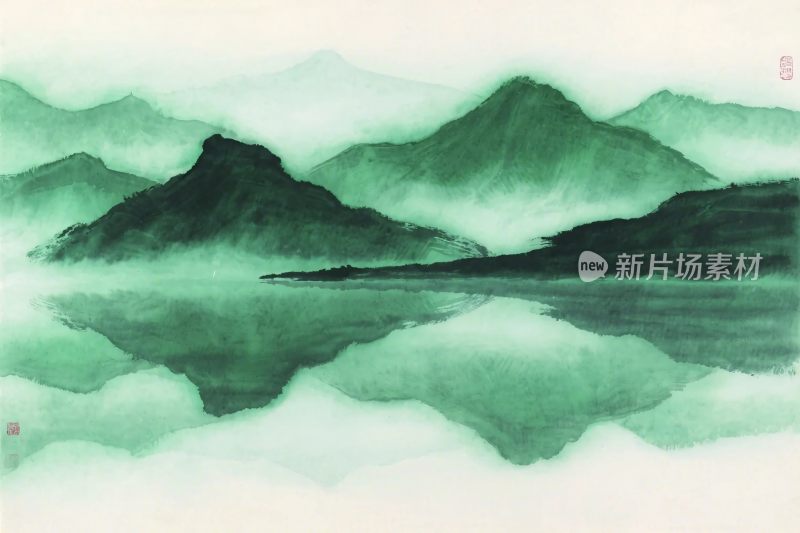 水墨山水风景画