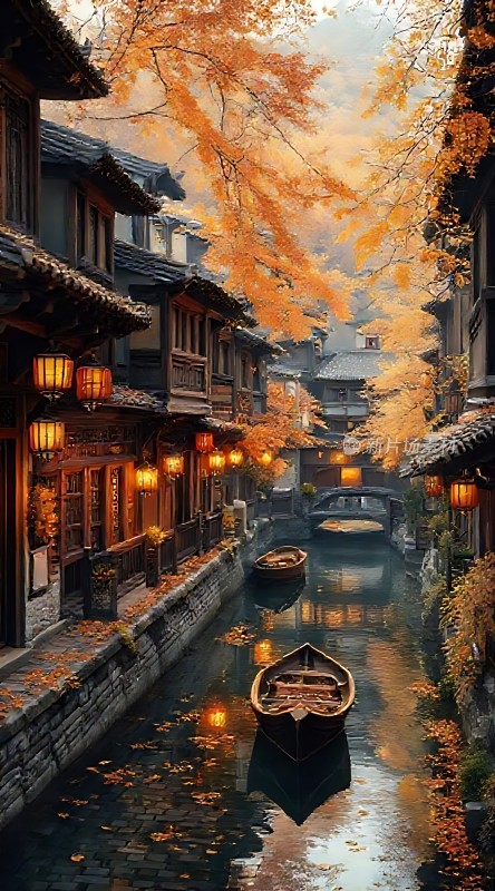 秋日古巷水乡情