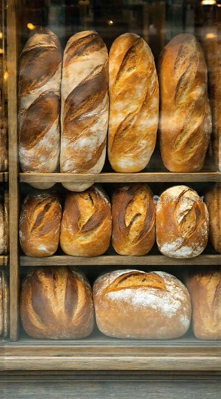 面包展示柜里的美味诱惑