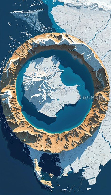 阿拉斯加地图圆形展示