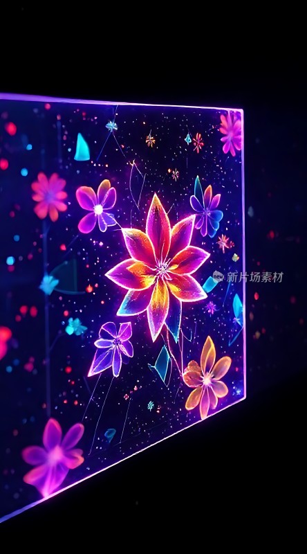 霓虹花卉幻境