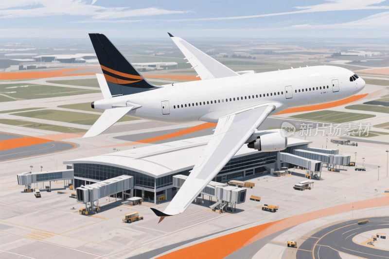 机场飞机起飞场景