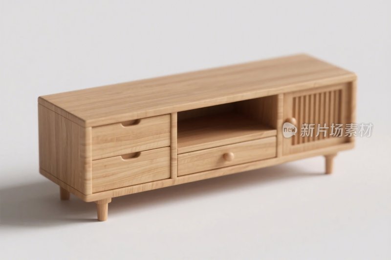 迷你木制边柜模型