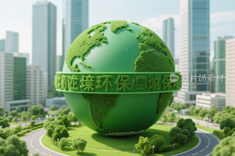 绿色地球环保插画