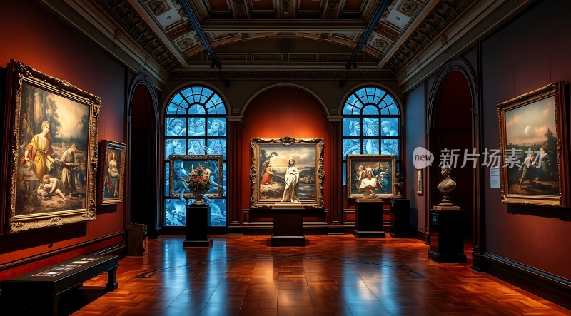 艺术殿堂经典画作与雕塑共赏