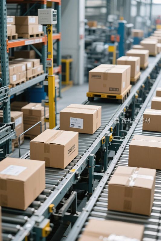 物流仓库传送带场景