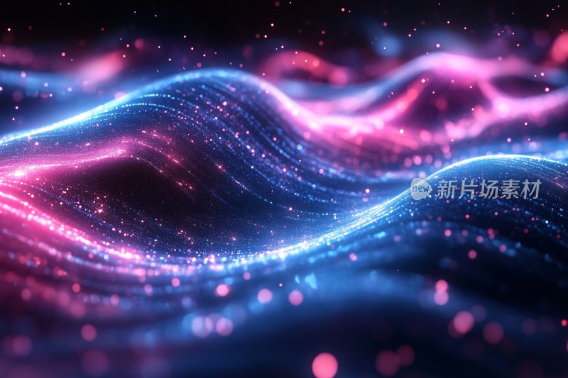 梦幻炫彩流动光线背景