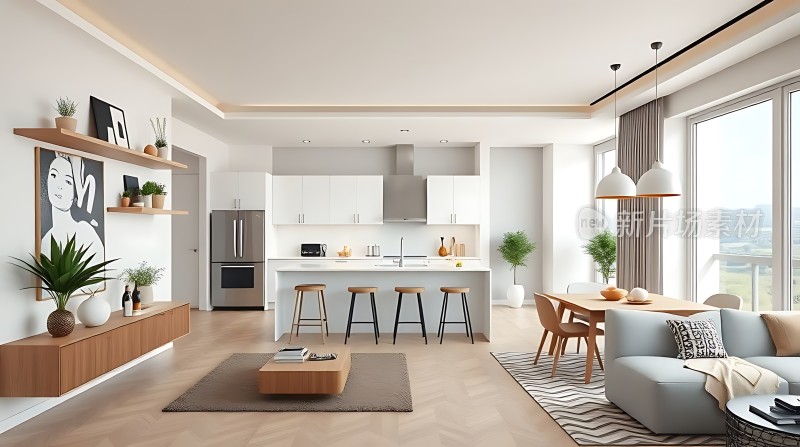 现代简约风格家居温馨明亮生活空间