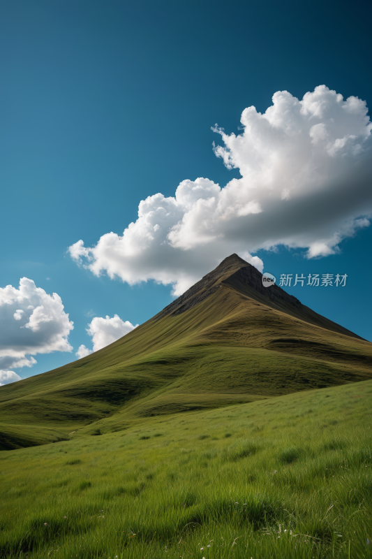 一片绿草如茵的田野高清风景摄影图片